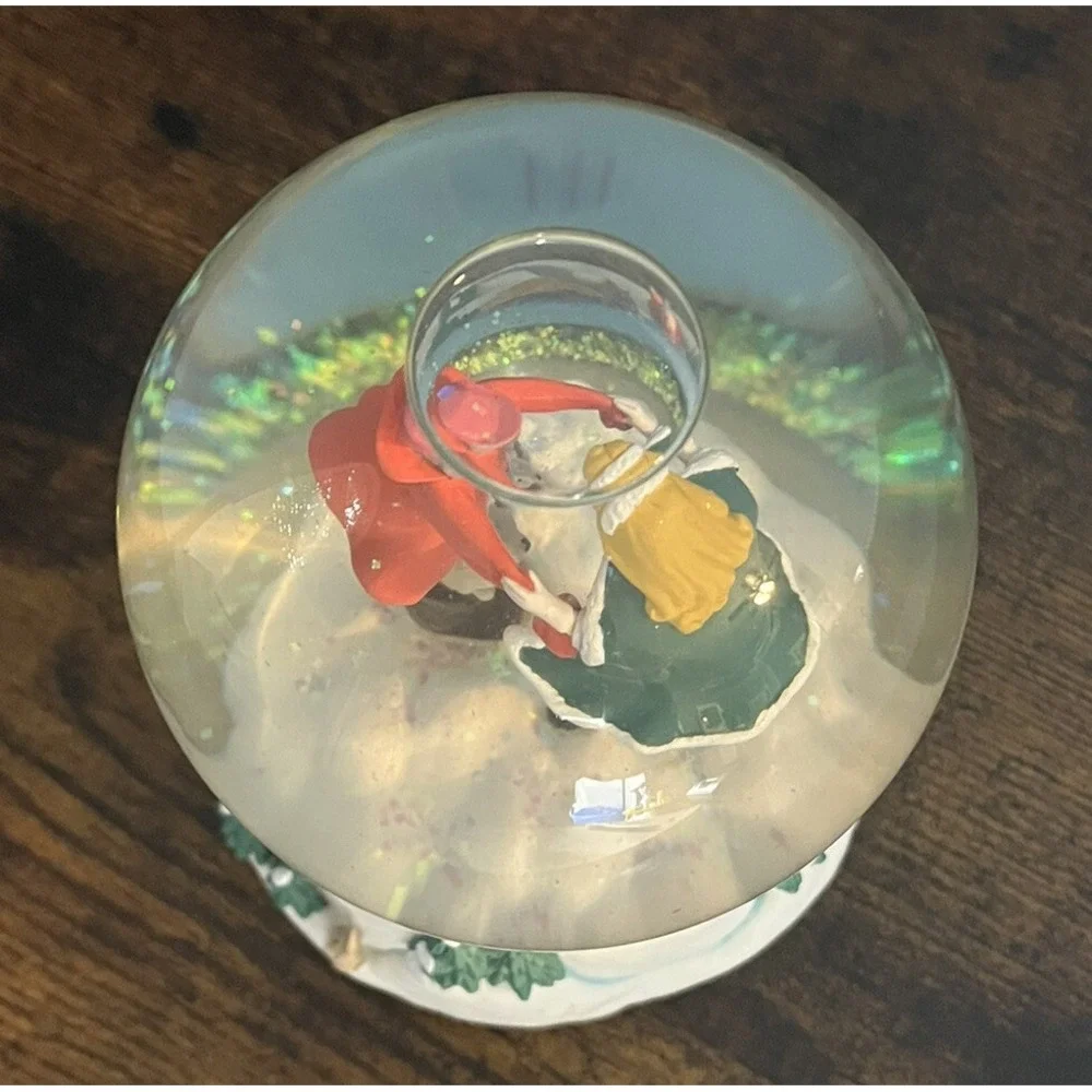 Disney Musical Snow Globe Cinderella Dancing With Animals Owl